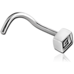 Surgical Steel Grade 316L Curved Nose Stud - Rhombus