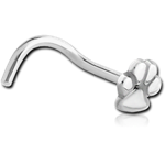 Surgical Steel Grade 316L Curved Nose Stud - Paw