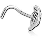 Surgical Steel Grade 316L Curved Nose Stud-Leaves