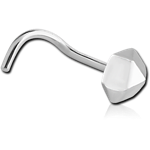 Surgical Steel Grade 316L Curved Nose Stud - Octagon