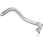 Titanium Alloy Curved Nose Stud - Dolphin