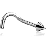 Titanium Alloy Curved Cone Nose Stud