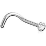 Sterile Surgical Steel Grade 316L Jeweled Curved Nose Stud