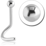 Sterile Surgical Steel Grade 316L 1.2mm Threading Curved Nose Stud with Ball