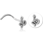 316L Surgical Steel Grade 316L Curved Nose Stud Snake Coil Design Top