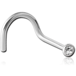 Sterile Titanium Alloy Large Curve Jeweled Nose Stud