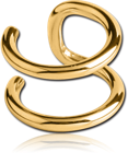 GOLD PVD COATED SURGICAL STEEL GRADE 316L ILLUSION EAR CUFF