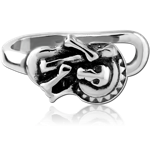 SURGICAL STEEL GRADE 316L EAR CLIPS - SKULL