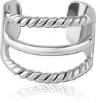 Sterile Surgical Steel Grade 316L Ear Cuff - Two Ropes