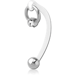 Sterile Bioflex® Intimate Big Navel Banana with Surgical Steel Grade 316L Jeweled Attachment