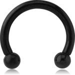 BLACK PVD COATED SURGICAL STEEL GRADE 316L INTERNALLY THREADED CIRCULAR BARBELL