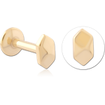 Gold PVD 18K Surgical Steel Grade 316L Micro Attachment for 1.2mm Internally Threaded Pins