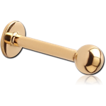 Gold PVD 18K Coated Titanium Alloy Internally Threaded Micro Labret