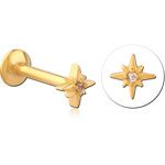 Gold PVD Coated Surgical Steel Grade 316L Internally Threaded Curved Micro Barbell