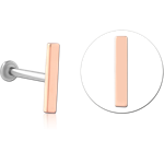 14K Rose Gold Attachment with Surgical Steel Grade 316L Internally Threaded Micro Labret Pin