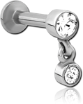 Surgical Steel Grade 316L Internally Threaded Jeweled Micro Labret