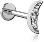 Surgical Steel Grade 316L Internally Threaded Jeweled Micro Labret