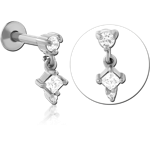 Surgical Steel Grade 316L Internally Threaded Jeweled Micro Labret