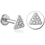 Surgical Steel Grade 316L Internally Threaded Jeweled Micro Labret