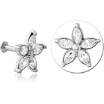 Surgical Steel Grade 316L Internally Threaded Jeweled Micro Labret