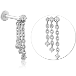 Surgical Steel Grade 316L Internally Threaded Jeweled Micro Labret