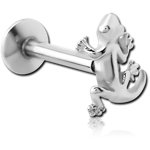 Surgical Steel Grade 316L Internally Threaded Micro Labret with Salamander