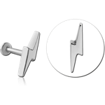 Surgical Steel Grade 316L Internally Threaded Micro Labret with Lightning