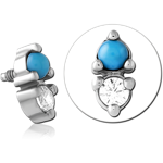 SURGICAL STEEL GRADE 316L JEWELED MICRO ATTACHMENT FOR 1.2MM INTERNALLY THREADED PINS