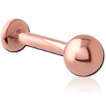 Rose Gold PVD Coated Surgical Steel Grade 316L Internally Threaded Micro Labret