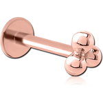 ROSE GOLD SURGICAL STEEL GRADE 316L INTERNALLY THREADED MICRO LABRET