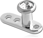 TITANIUM ALLOY INTERNALLY THREADED DERMAL ANCHOR WITH JEWELED DISC
