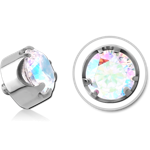 TITANIUM ALLOY JEWELED ATTACHMENT FOR 1.6MM INTERNALLY THREADED PINS -CROWN