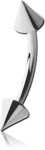 Titanium Alloy Internally Threaded Curved Micro Barbell with Cones