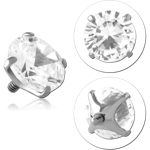 TITANIUM ALLOY MICRO JEWELED ATTACHMENT FOR 1.2MM INTERNALLY THREADED PINS