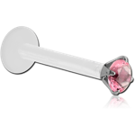 Bioflex® Internal Labret with Jeweled Surgical Steel Grade 316L Attachment