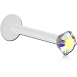 Bioflex® Internal Labret with Sterling 925 Silver Jeweled Attachment