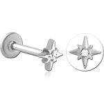 Sterile Surgical Steel Grade 316L Internally Threaded Jeweled Micro Labret