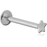 STERILE SURGICAL STEEL GRADE 316L INTERNALLY THREADED MICRO LABRET WITH STAR
