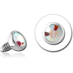Sterile Titanium Alloy Premium Crystal Jeweled Micro Ball for 1.2mm Internally Threaded Pins