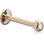 14 Karat Gold Yellow Jeweled Micro Labret