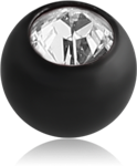 BLACK PVD COATED TITANIUM ALLOY OPTIMA CRYSTAL JEWELED BALL