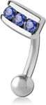 Surgical Steel Grade 316L Jeweled Eyebrow Banana