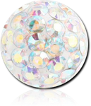 Sterile Clear Epoxy Coated Crystaline Jeweled Micro Ball