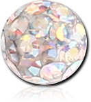 Sterile Clear Epoxy Coated Value Crystaline Jeweled Micro Ball