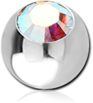 Sterile Surgical Steel Grade 316L Premium Crystal Jeweled Micro Ball