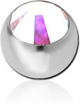 Sterile Surgical Steel Grade 316L Flat Stone Premium Crystal Jeweled Micro Ball