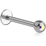 Sterile Surgical Steel Grade 316L Opitma Crystal Jeweled Micro Labret