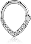 Sterile Surgical Steel Grade 316L Round Jeweled Hinged Septum Clicker