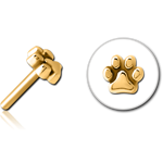 GOLD PVD COATED SURGICAL STEEL GRADE 316L THREADLESS ATTACHMENT - PAW