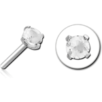 SURGICAL STEEL GRADE 316L JEWELED THREADLESS INTERNAL ATTACHMENT - ROUND